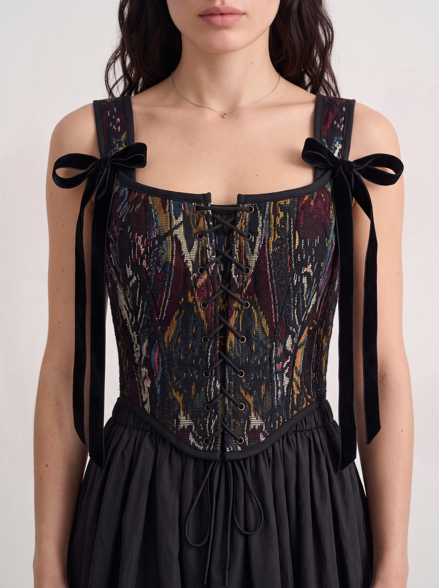 Vintage Atlas Lace Corset